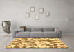 Machine Washable Abstract Brown Modern Rug in a Living Room,, wshabs770brn