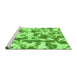 Sideview of Machine Washable Abstract Green Modern Area Rugs, wshabs770grn