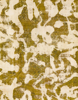 Machine Washable Abstract Sun Yellow Rug, wshabs770