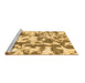 Sideview of Machine Washable Abstract Brown Modern Rug, wshabs770brn