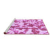 Sideview of Machine Washable Abstract Purple Modern Area Rugs, wshabs770pur