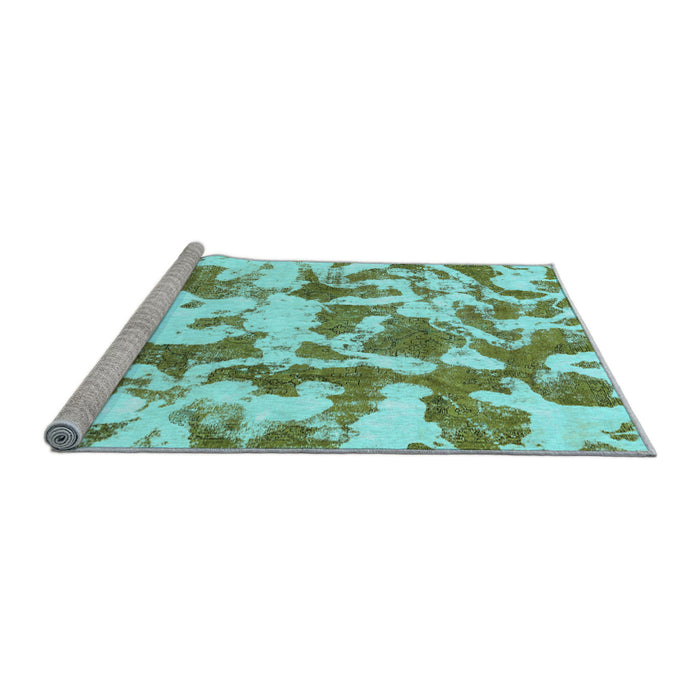 Sideview of Machine Washable Abstract Light Blue Modern Rug, wshabs770lblu