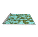 Sideview of Machine Washable Abstract Light Blue Modern Rug, wshabs770lblu