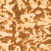 Square Abstract Orange Modern Rug, abs770org