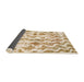 Sideview of Abstract Orange Gold Modern Rug, abs771