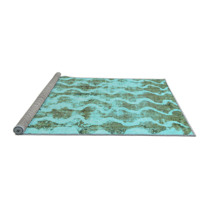 Sideview of Machine Washable Abstract Light Blue Modern Rug, wshabs771lblu