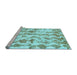 Sideview of Machine Washable Abstract Light Blue Modern Rug, wshabs771lblu