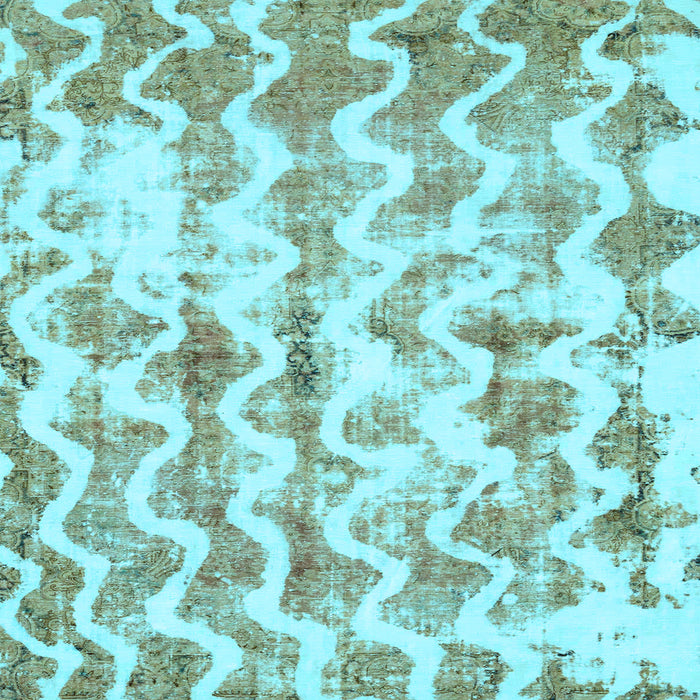 Square Abstract Light Blue Modern Rug, abs771lblu