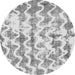 Round Abstract Gray Modern Rug, abs771gry