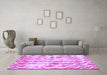 Machine Washable Abstract Purple Modern Area Rugs in a Living Room, wshabs771pur