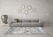 Machine Washable Abstract Gray Modern Rug in a Living Room,, wshabs771gry