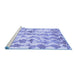 Sideview of Machine Washable Abstract Blue Modern Rug, wshabs771blu