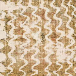Square Machine Washable Abstract Orange Rug, wshabs771