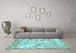 Machine Washable Abstract Light Blue Modern Rug in a Living Room, wshabs771lblu