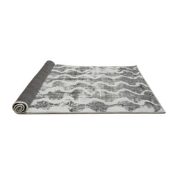 Sideview of Abstract Gray Modern Rug, abs771gry
