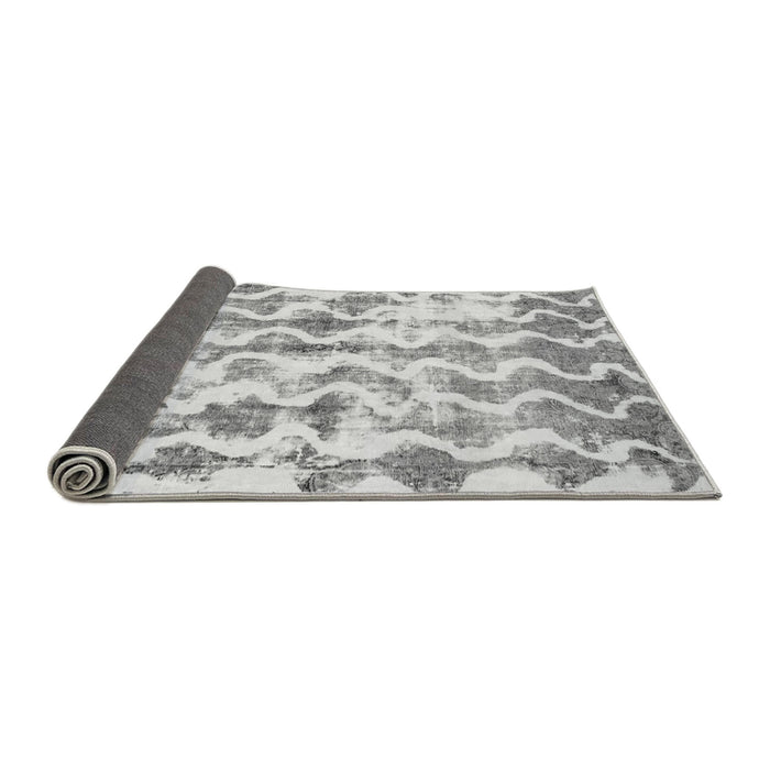 Sideview of Abstract Gray Modern Rug, abs771gry