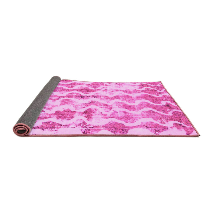 Sideview of Abstract Pink Modern Rug, abs771pnk