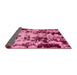 Sideview of Abstract Hot Pink Modern Rug, abs772