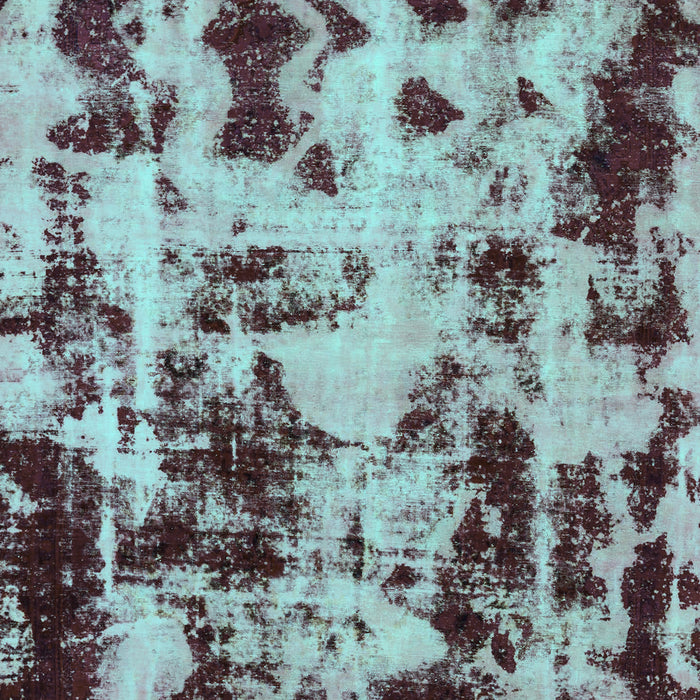 Machine Washable Abstract Turquoise Modern Area Rugs, wshabs772turq