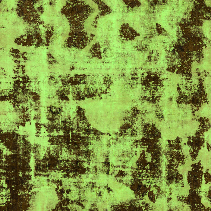 Machine Washable Abstract Green Modern Area Rugs, wshabs772grn