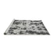 Sideview of Machine Washable Abstract Gray Modern Rug, wshabs772gry