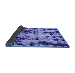 Sideview of Abstract Blue Modern Rug, abs772blu
