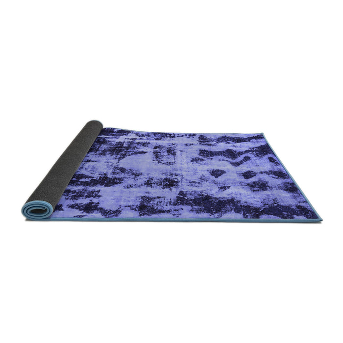 Sideview of Abstract Blue Modern Rug, abs772blu