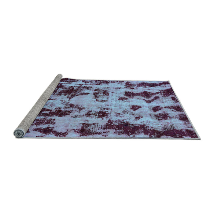 Sideview of Machine Washable Abstract Light Blue Modern Rug, wshabs772lblu