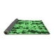 Sideview of Abstract Emerald Green Modern Rug, abs772emgrn