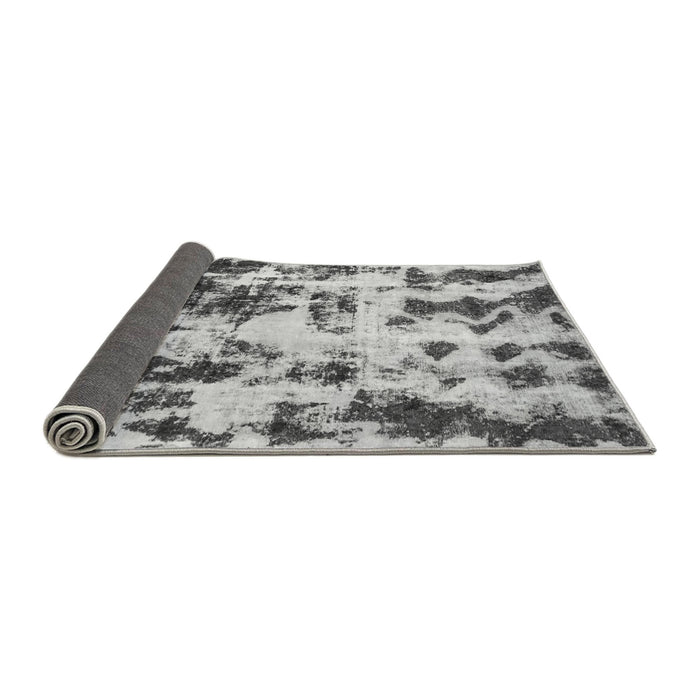 Sideview of Abstract Gray Modern Rug, abs772gry
