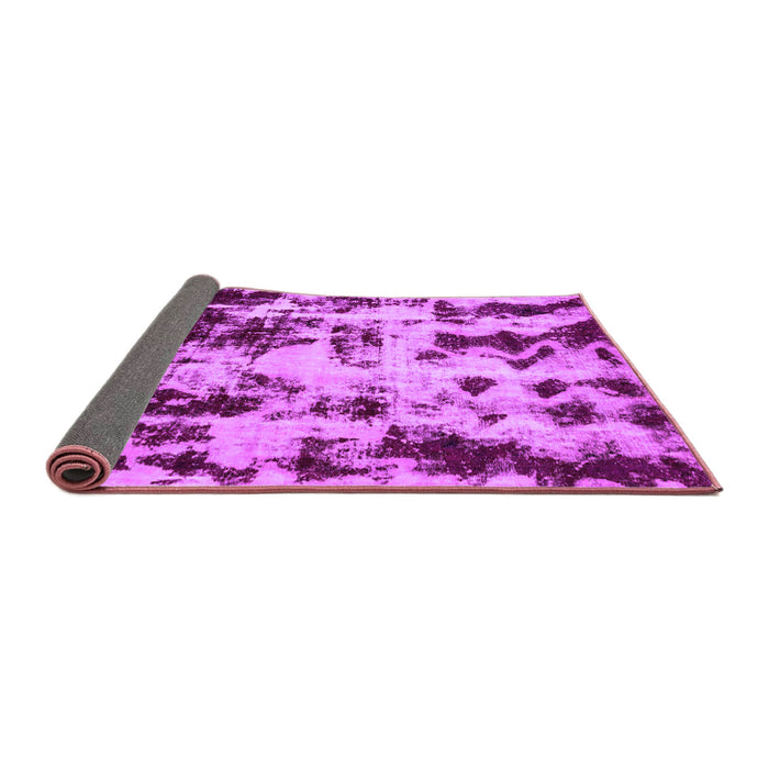 Sideview of Abstract Purple Modern Rug, abs772pur