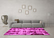 Machine Washable Abstract Pink Modern Rug in a Living Room, wshabs772pnk