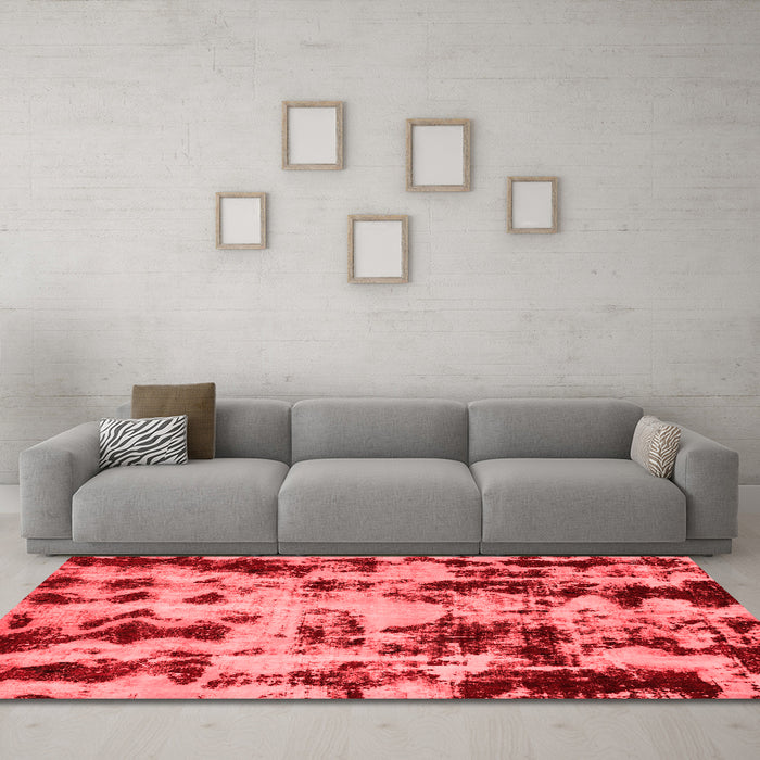 Modern Red Washable Rugs