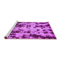 Sideview of Machine Washable Abstract Purple Modern Area Rugs, wshabs772pur