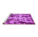 Sideview of Machine Washable Abstract Purple Modern Area Rugs, wshabs772pur