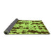 Sideview of Abstract Green Modern Rug, abs772grn