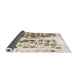 Sideview of Abstract Dark Almond Brown Modern Rug, abs773