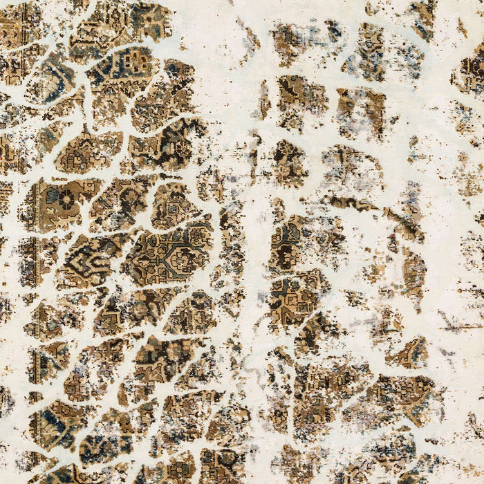 Abstract Dark Almond Brown Modern Rug, abs773