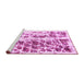 Sideview of Machine Washable Abstract Pink Modern Rug, wshabs773pnk