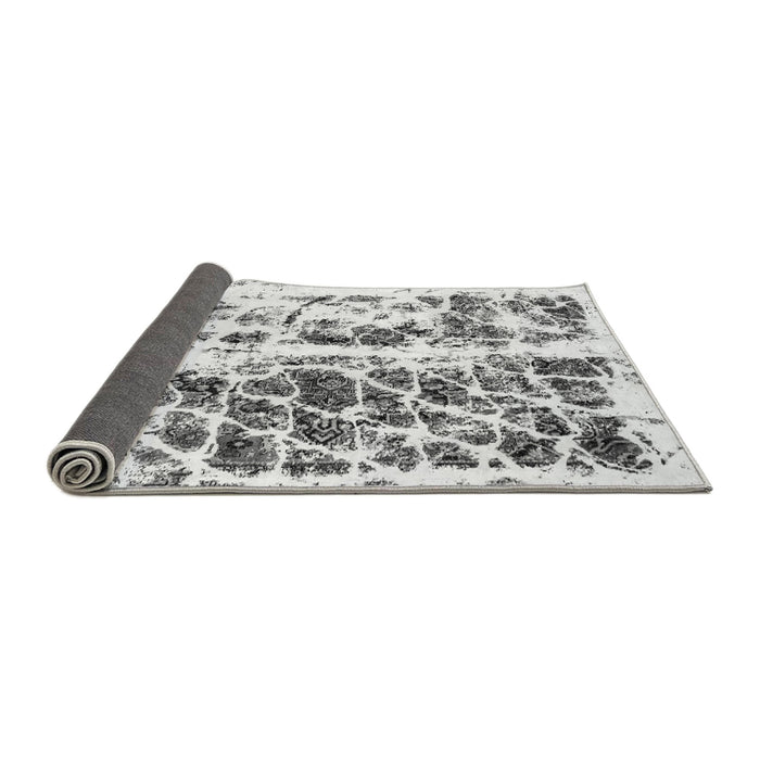 Sideview of Abstract Gray Modern Rug, abs773gry