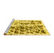 Sideview of Machine Washable Abstract Yellow Modern Rug, wshabs773yw