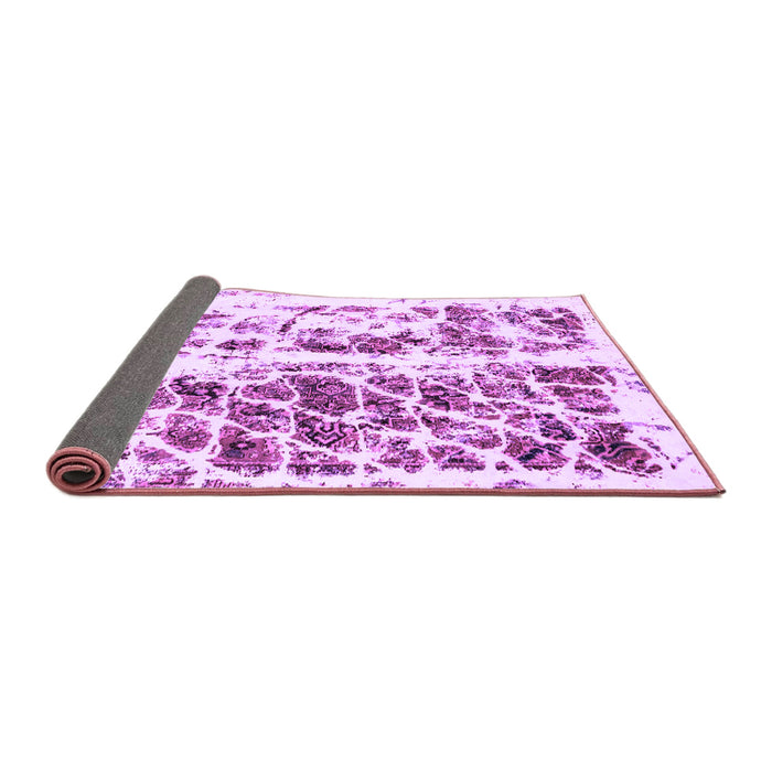 Sideview of Abstract Purple Modern Rug, abs773pur