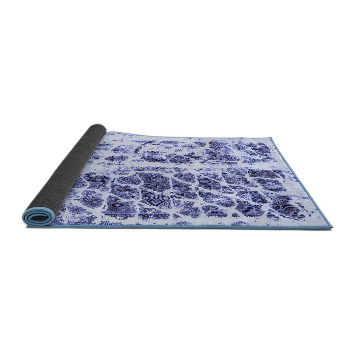 Sideview of Abstract Blue Modern Rug, abs773blu