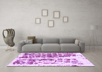 Machine Washable Abstract Purple Modern Rug, wshabs773pur