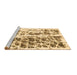 Sideview of Machine Washable Abstract Brown Modern Rug, wshabs773brn