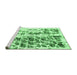 Sideview of Machine Washable Abstract Emerald Green Modern Area Rugs, wshabs773emgrn