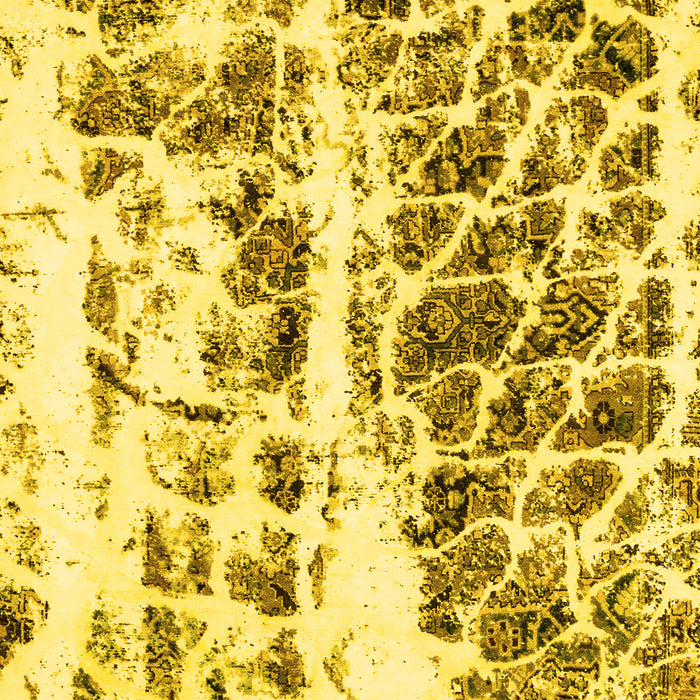 Abstract Yellow Modern Rug, abs773yw