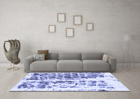 Machine Washable Abstract Blue Modern Rug, wshabs773blu