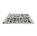 Sideview of Machine Washable Abstract Gray Modern Rug, wshabs773gry