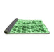 Sideview of Abstract Emerald Green Modern Rug, abs773emgrn